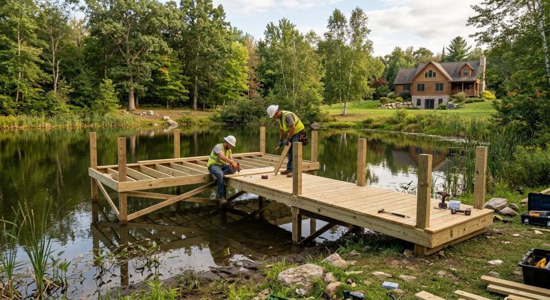 Pond Dock Construction in Roswell, GA