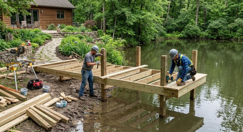 Pond Dock Installation in Roswell, GA