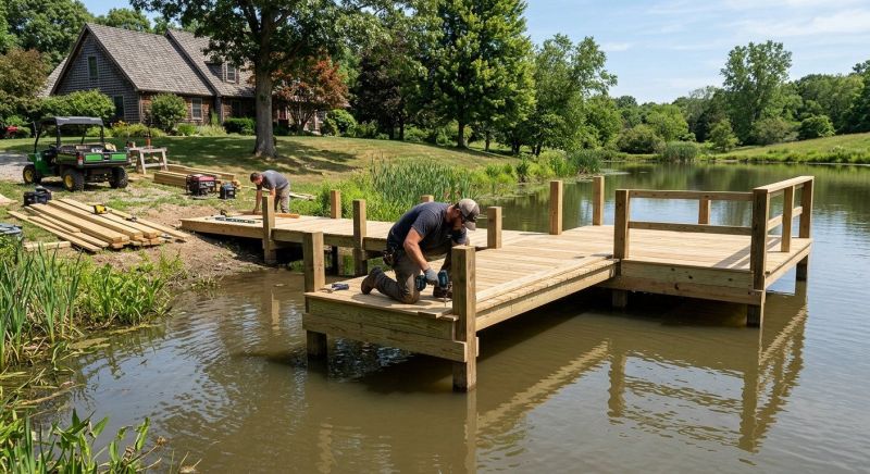 Pond Dock Construction in Denver County, CO