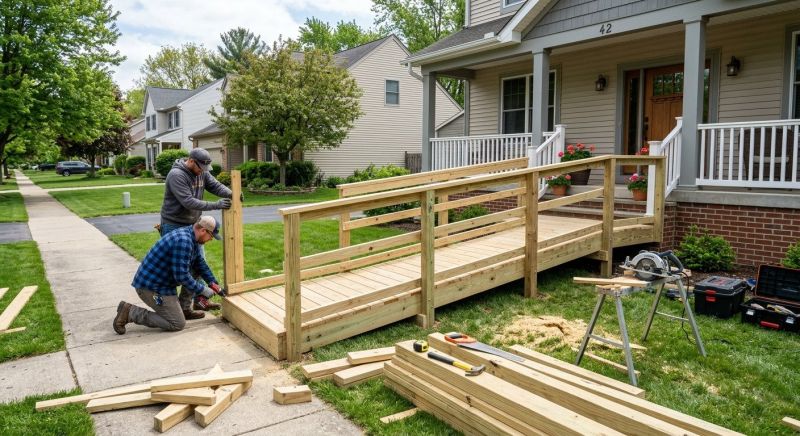 Wood Ramp Installation in Wilmington, NC